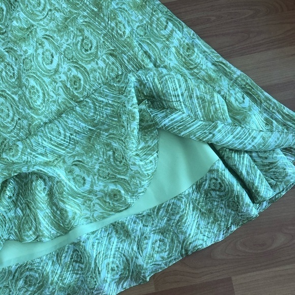 Linda Allard Ellen Tracy Green Silk Shirt - Picture 13 of 16